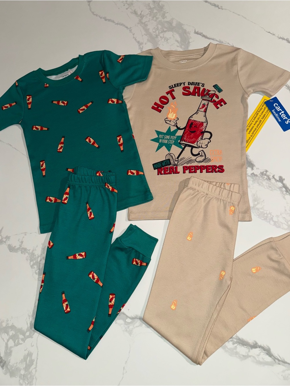 Carter’s Boys Hot Sauce/Peppers Cotton Snug Fit Pajama Set